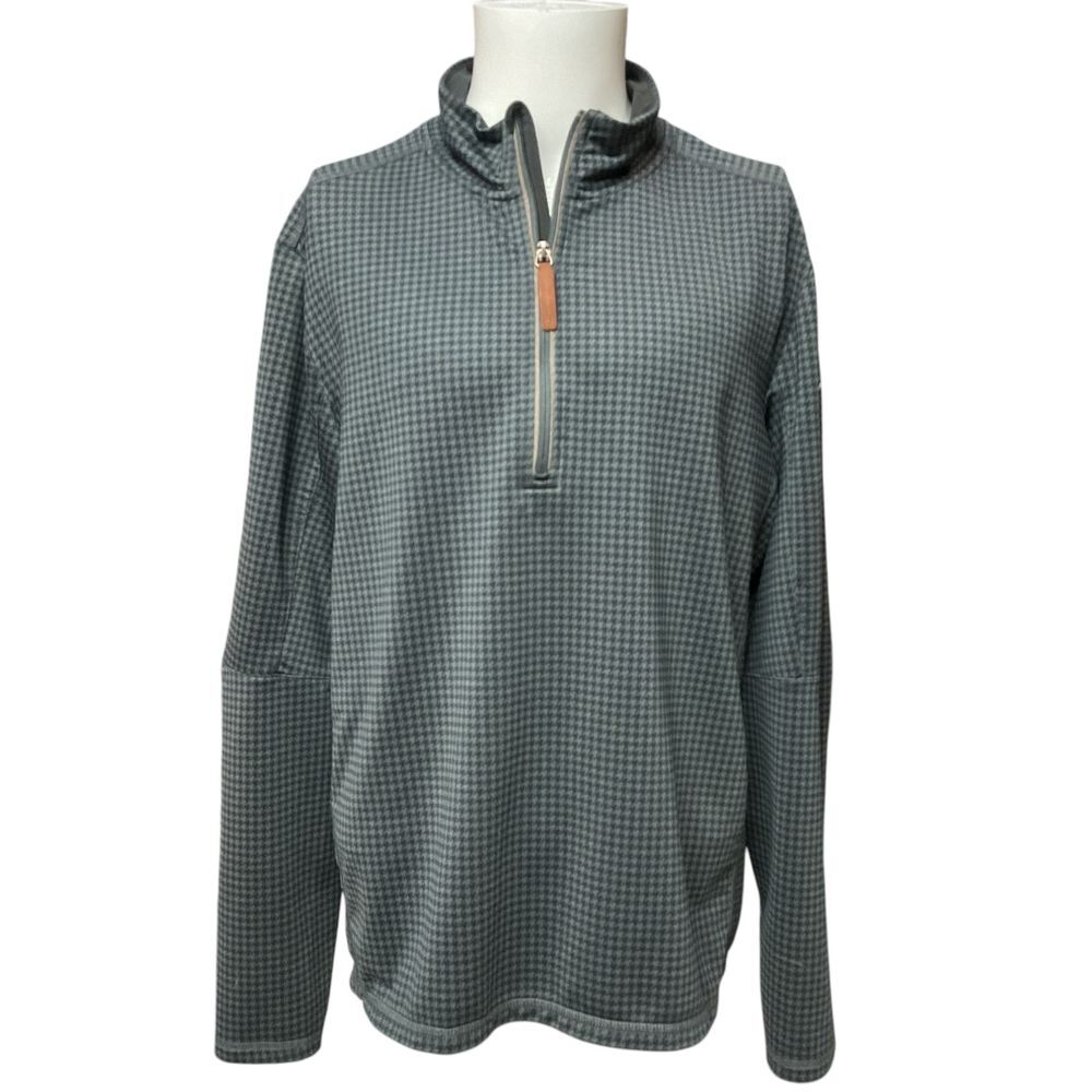 Jim Natz Vineyard Vines Men's Volcom Houndstooth 1/2 Zip Pullover Size L